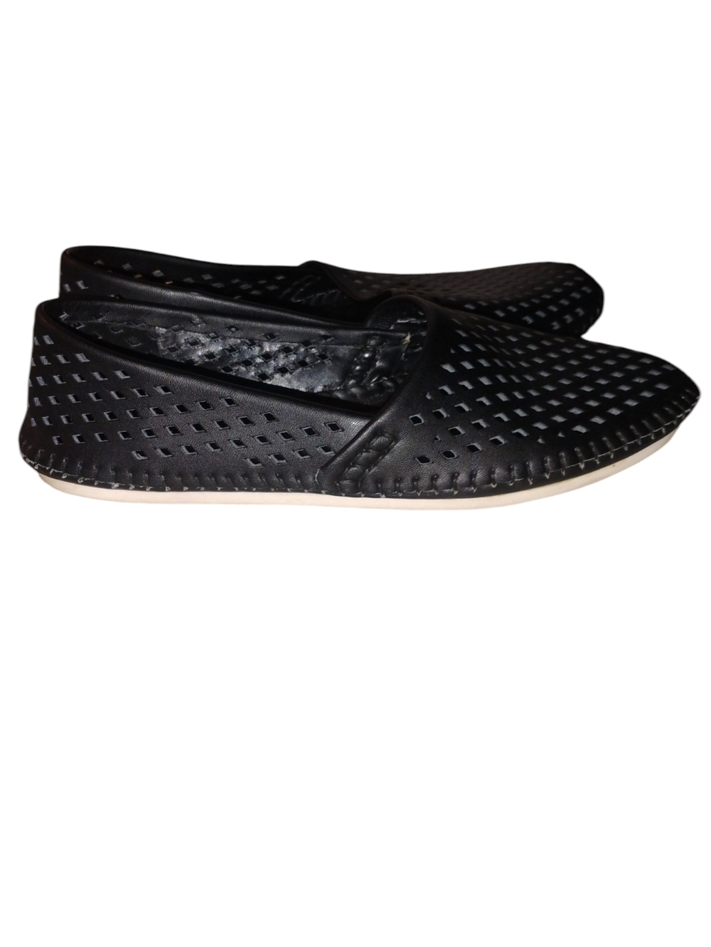 BCBGeneration Black Perforated Slip-On Loafers SZ 7.5 - Picture 5 of 9